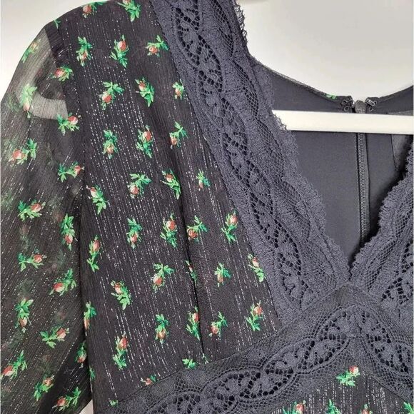 ⭐Rare⭐Anna sui floral chiffon maxi dress 2 - Picture 9 of 16